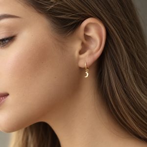 сережки з півмісяцем